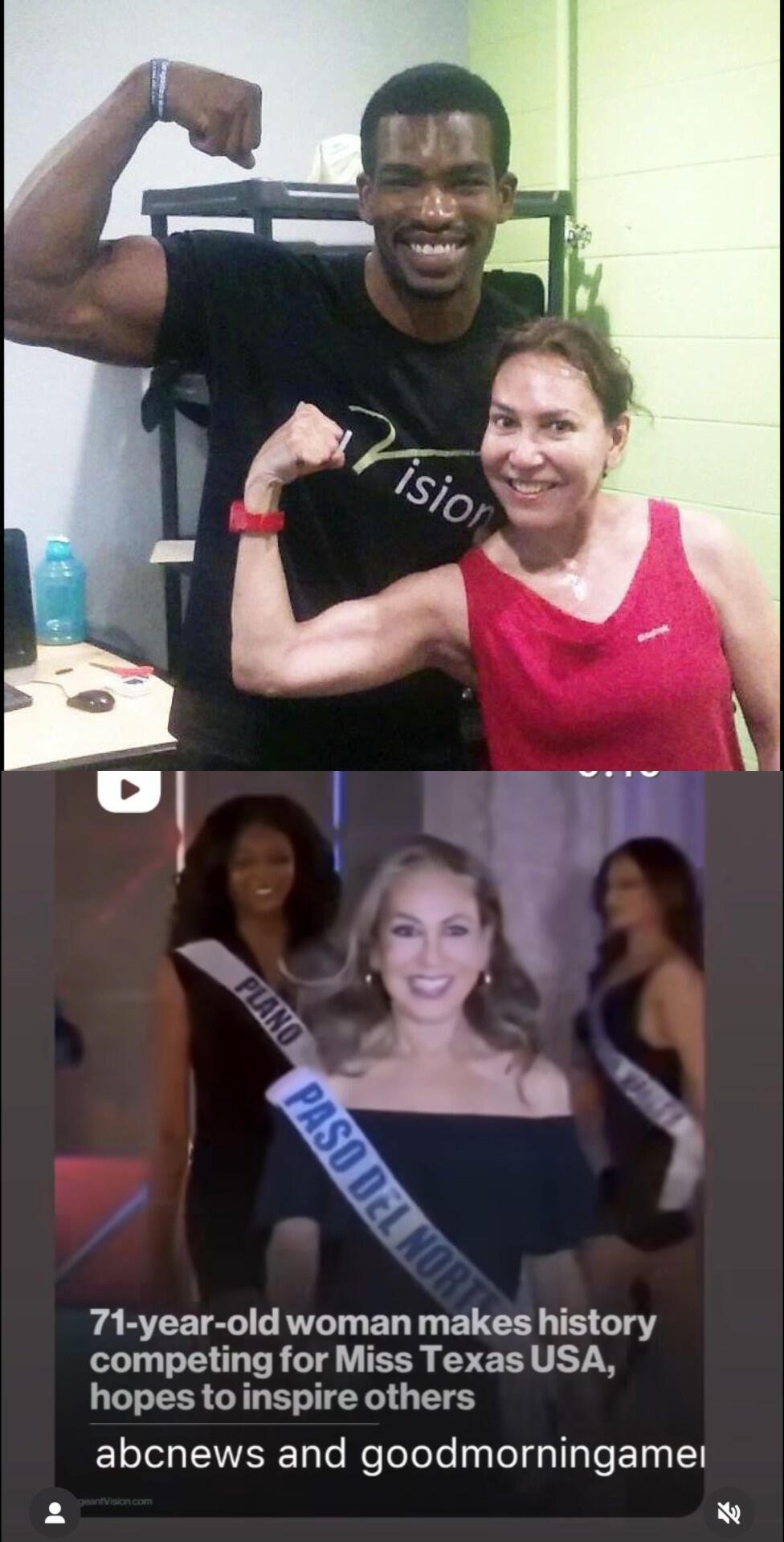 My former client Marissa is now 71 years old. Stuck to her fitness and nutrition plan even after working with me and made history by competing in Miss Texas USA as the oldest contestant ever.